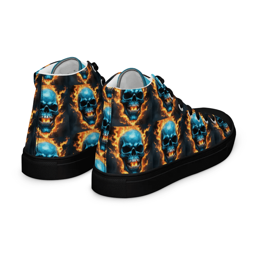 Inferno Blue Skull Men's High Tops product image (11)