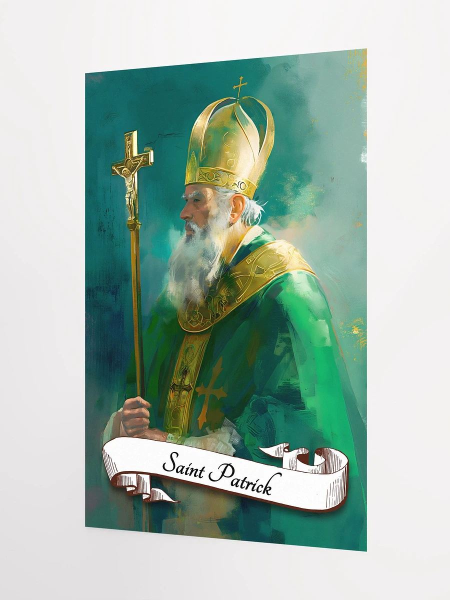 Saint Patrick Apostle Patron Saint of Ireland, Migrants, Engineers Matte Poster product image (5)