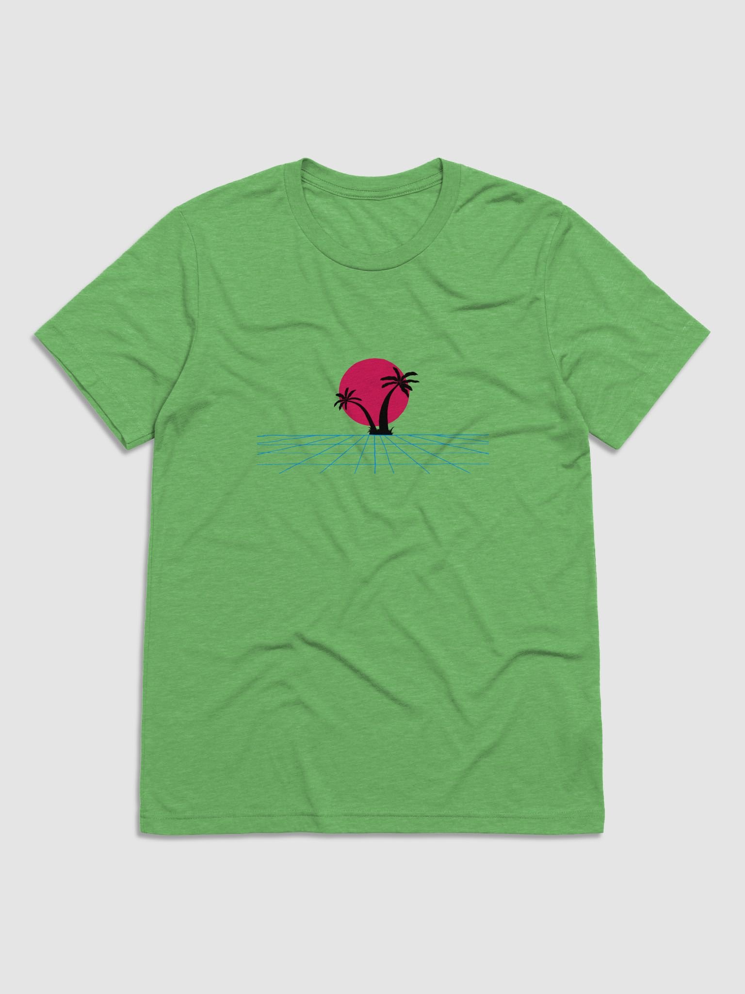 Synthwave Sunset Palm Trees Tee product image (1)