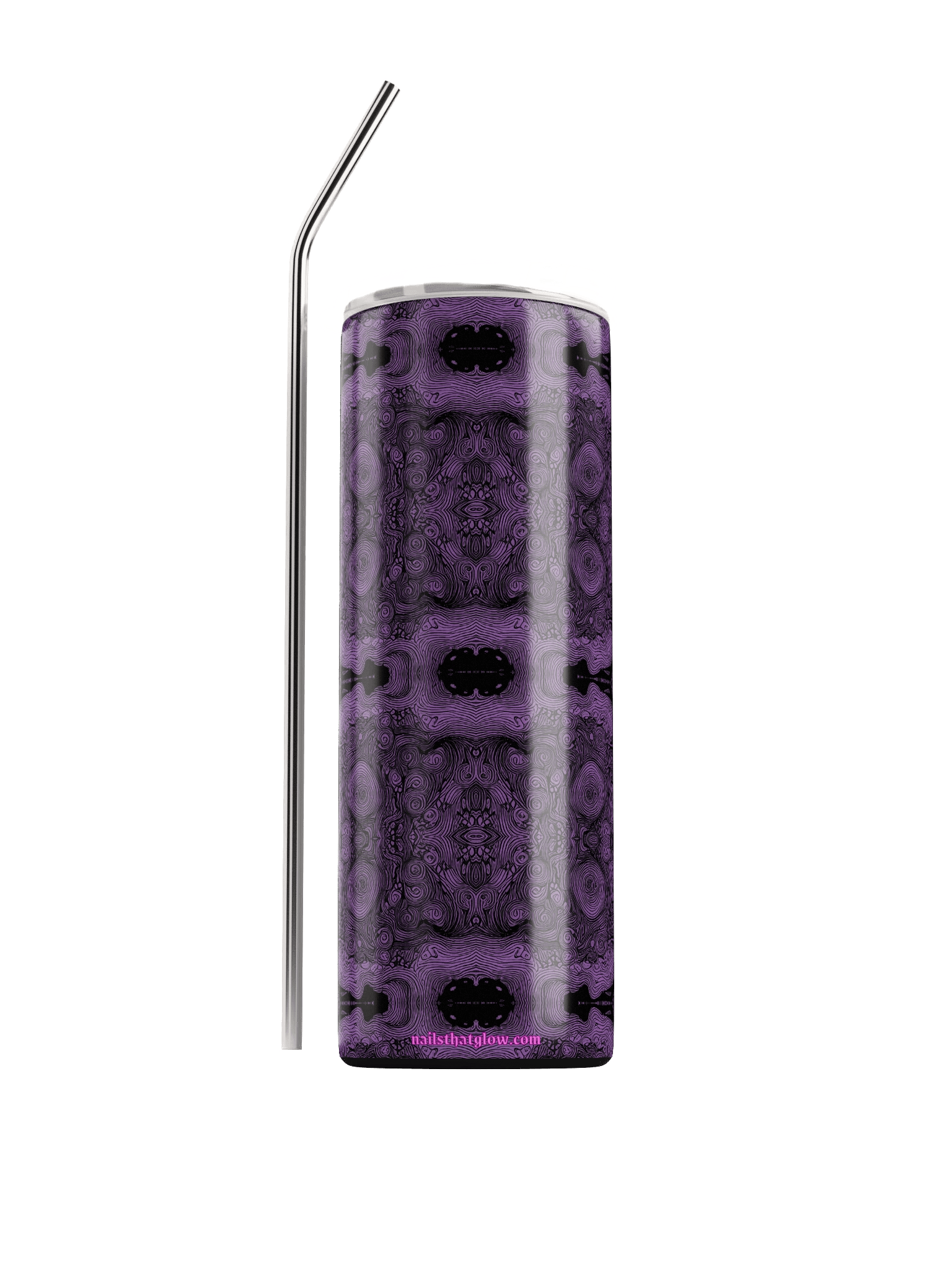 pink lines dark - nailsthatglow tumbler product image (1)