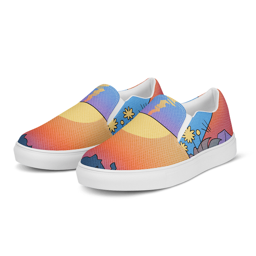 Sunrise Serenity Women's Slip-On Canvas Shoes – Comfort Meets Style! product image (3)