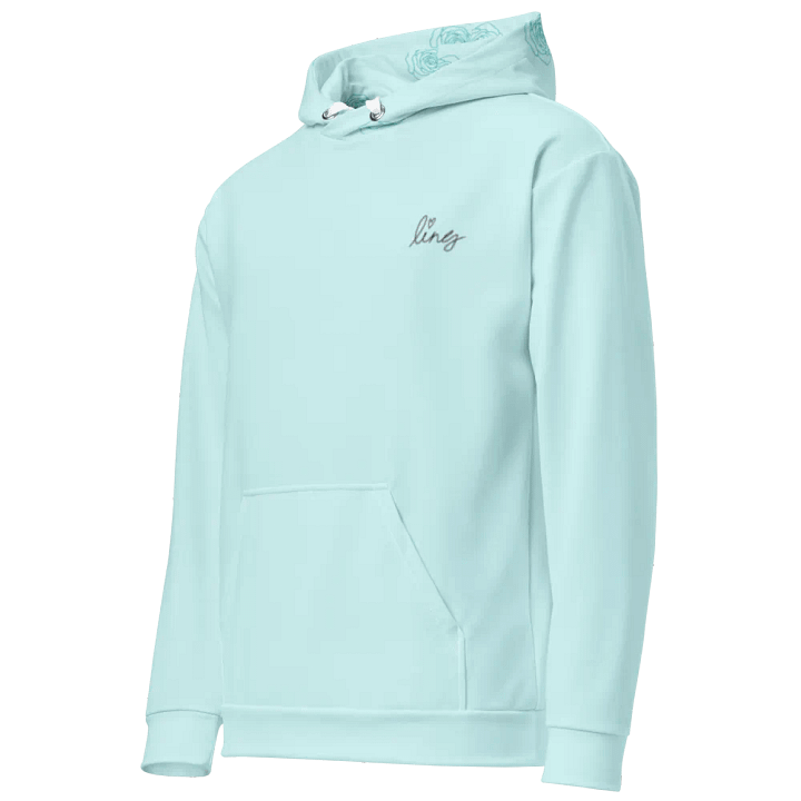 Lingling Kwong Rose Design Unisex Hoodie (Blue) product image (2)