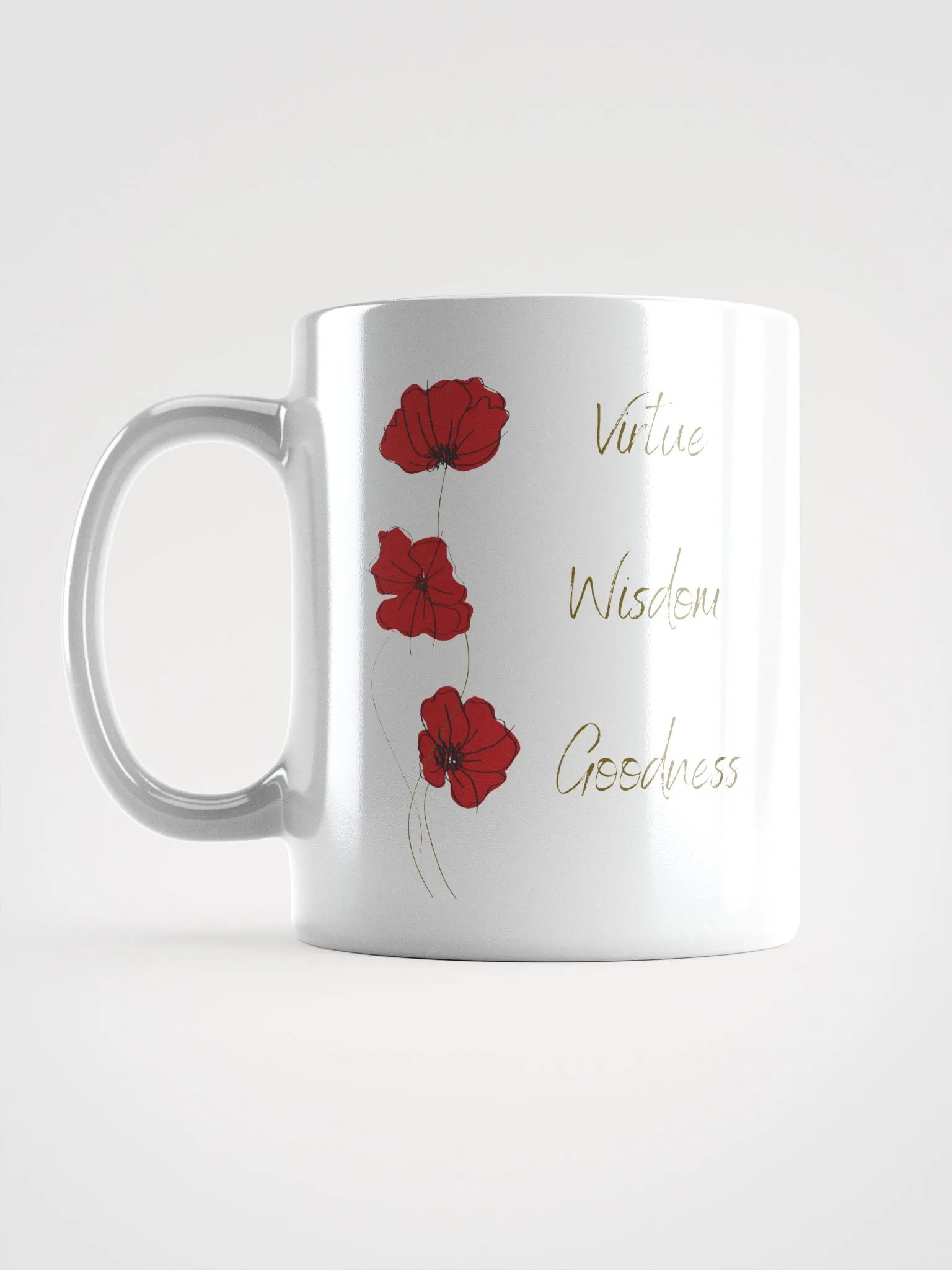 Virtue Wisdom Goodness Poppies Mug product image (6)