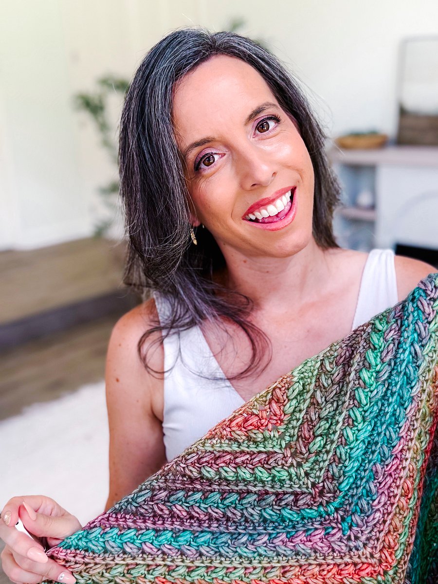 Wheat Stitch Triangle Crochet Shawl product image (6)