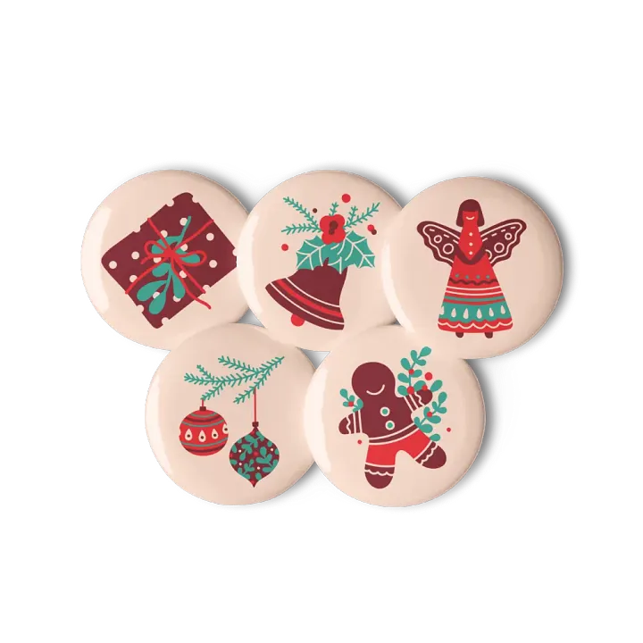 Festive Spirit Pin Buttons Set product image (2)