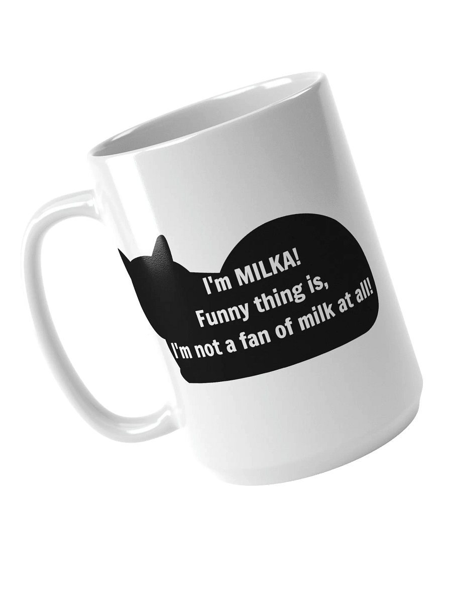MILKA's Confession Cat Silhouette White Glossy Mug product image (3)