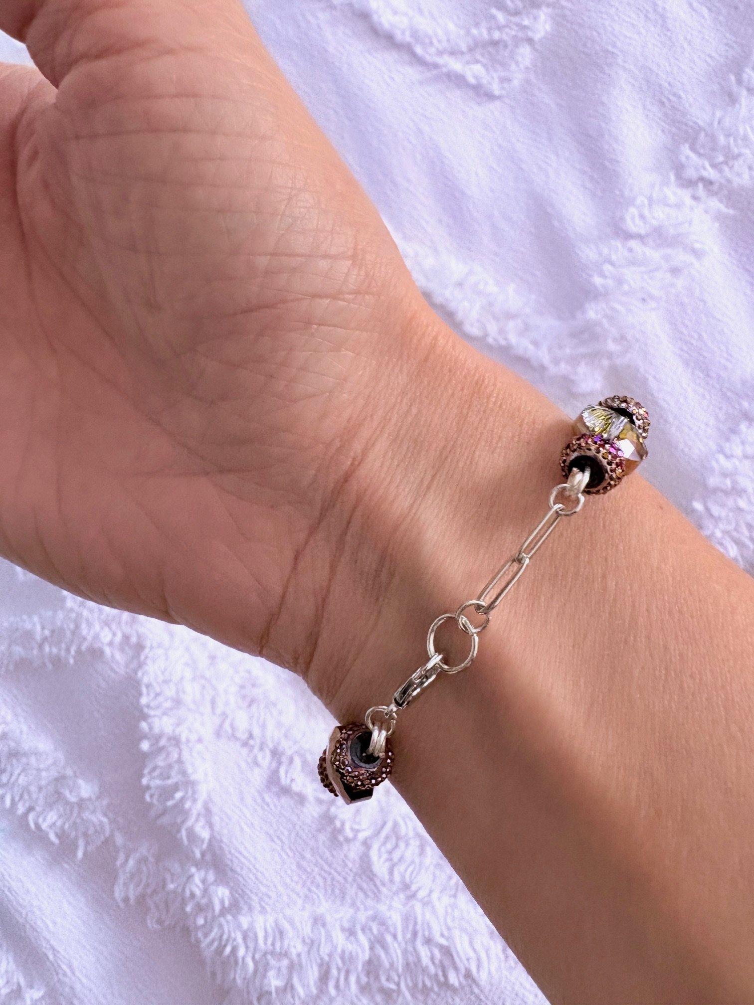MFD-00273 | Amethyst-Esque Bracelet | Wire Wrapped Links | by Monique Faella Designs™ product image (6)