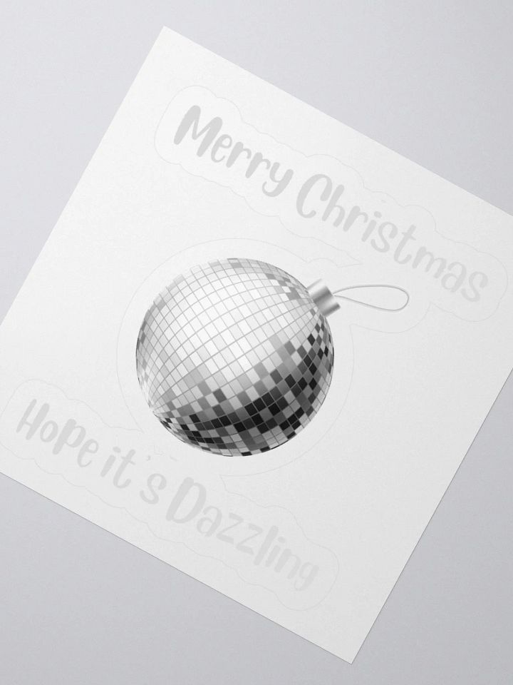 Dazzling Christmas Mirrorball Sticker - Silver product image (2)