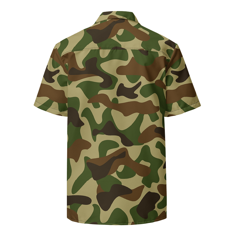 Woodland Green Army Camouflage Military Camo Pattern Hawaiian Shirt product image (2)
