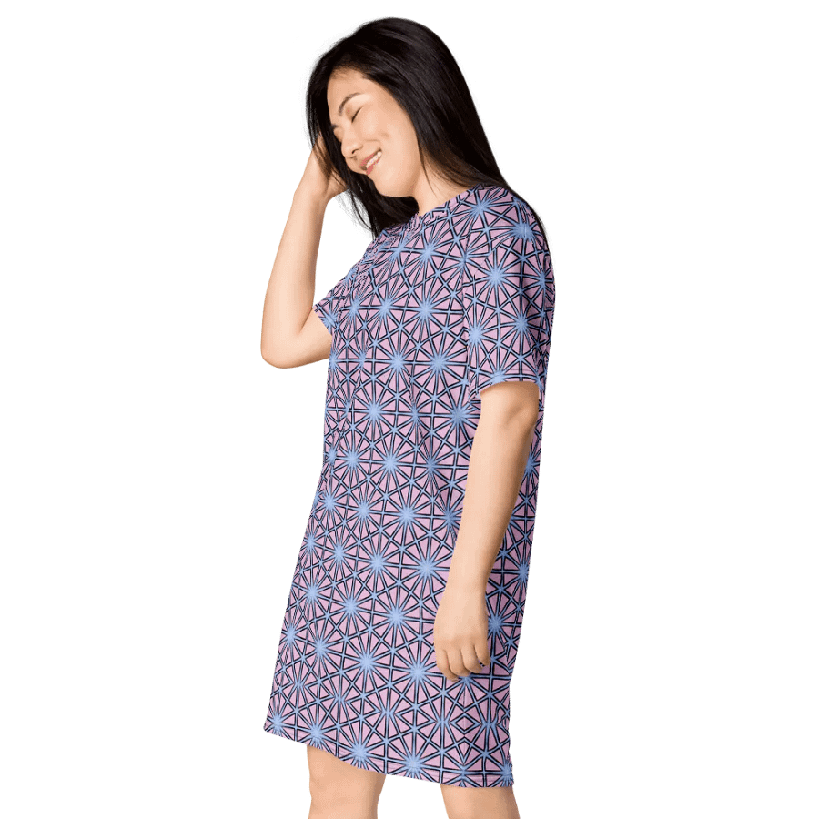 Abstract Cool Geometric T Shirt Dress product image (6)