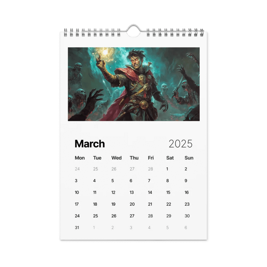 2025 Hack the Dungeon class calendar | D&D product image (9)