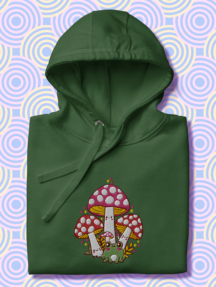 Whimsical Mushroom Frog Unisex Hoodie product image (1)