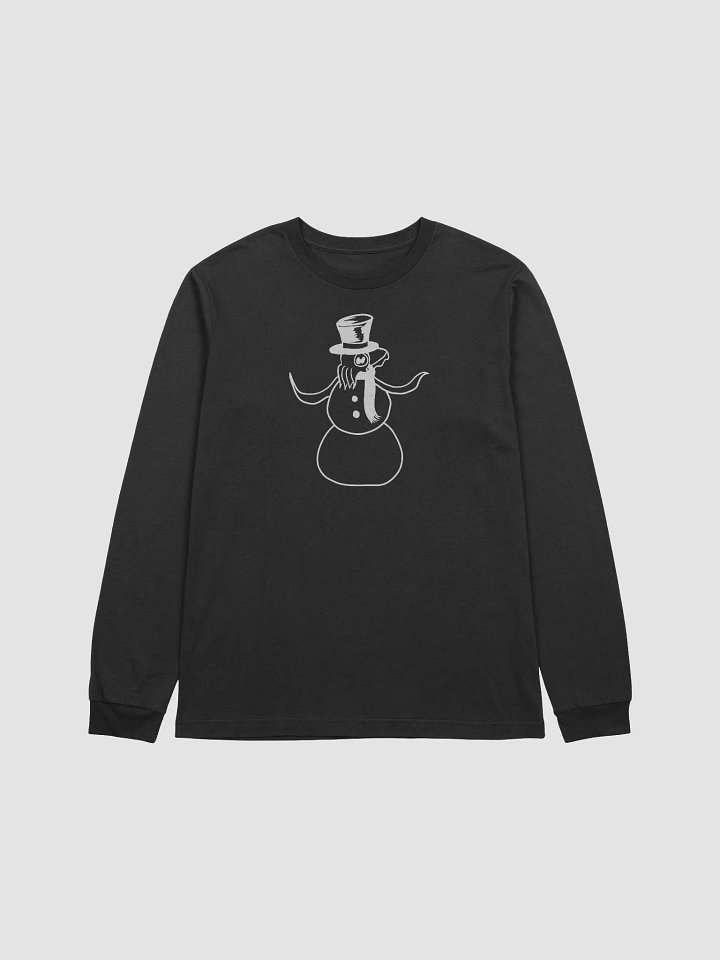 Cuttlefish Snowman LongSleeve Tee - white outline product image (1)