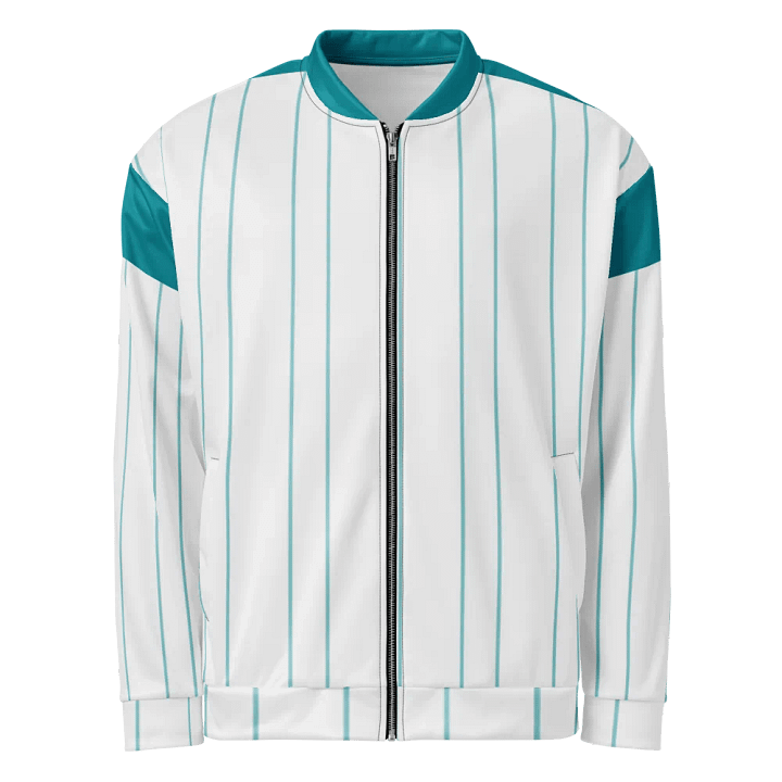 Teal Horizon All-Over Bomber Jacket product image (1)