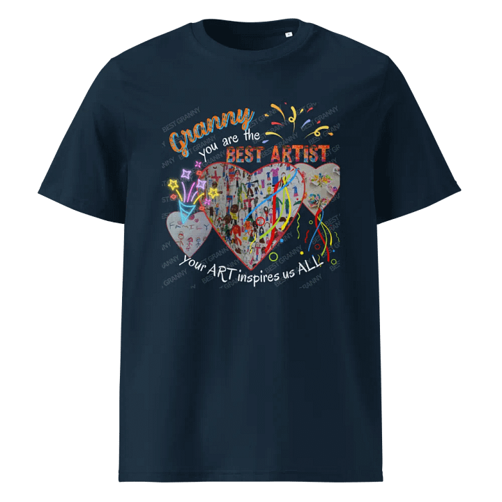 T shirt grandma depicting ‘Granny’s art is the best” you inspire us all. Perfect gift from grandchildren, product image (1)