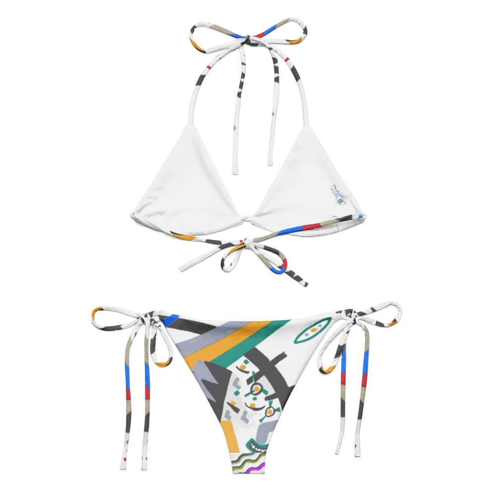 Abstract Lithographic Pattern Design String Bikini - V4 product image (5)