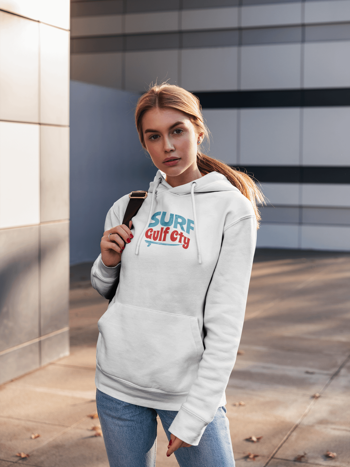 Surf Gulf County White Hoodie product image (2)