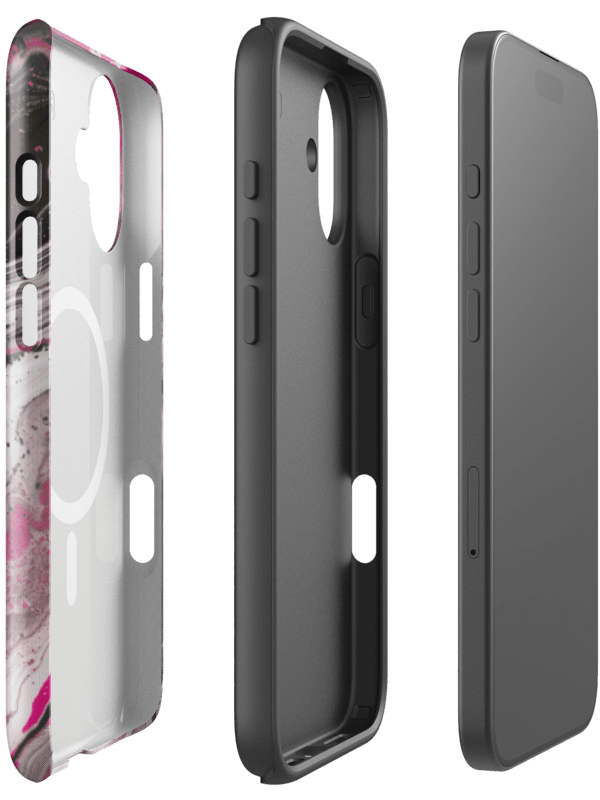Pink Marble Stylish Magnetic iPhone Cases for Tough Protection, Trendy iPhone Covers, MagSafe® iPhone Tough Case, MagSafe® iPhone® Tough Case, iPhone 14, iPhone 15, iPhone 16, Pro, Pro Max, Plus. product image (13)