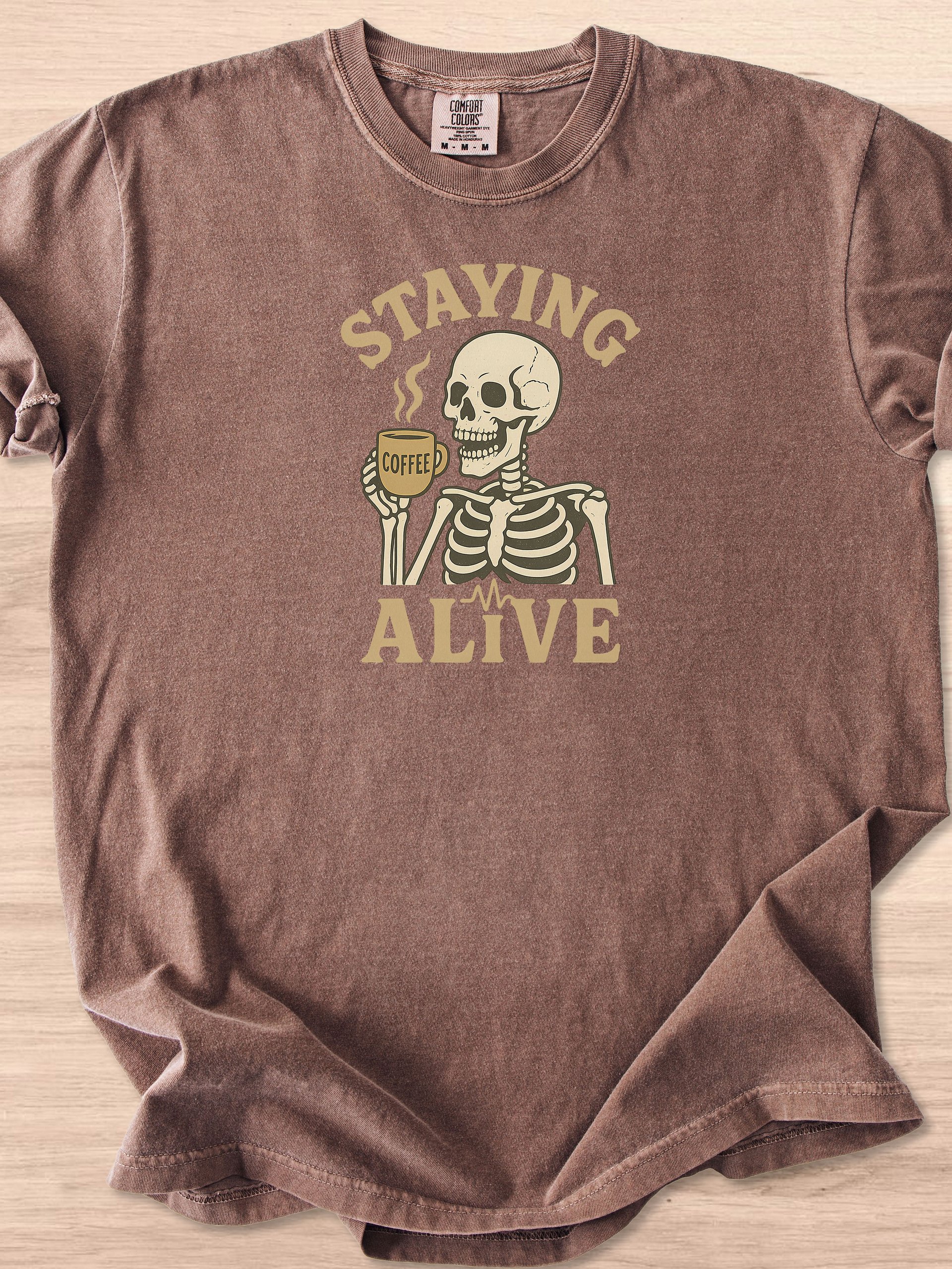 Staying Alive Coffee Lover Tee product image (30)