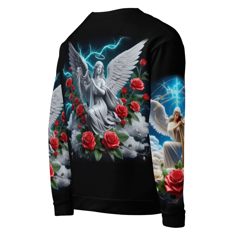 Angels making Music with a Harp - All-Over Unisex Sweatshirt #21 product image (8)