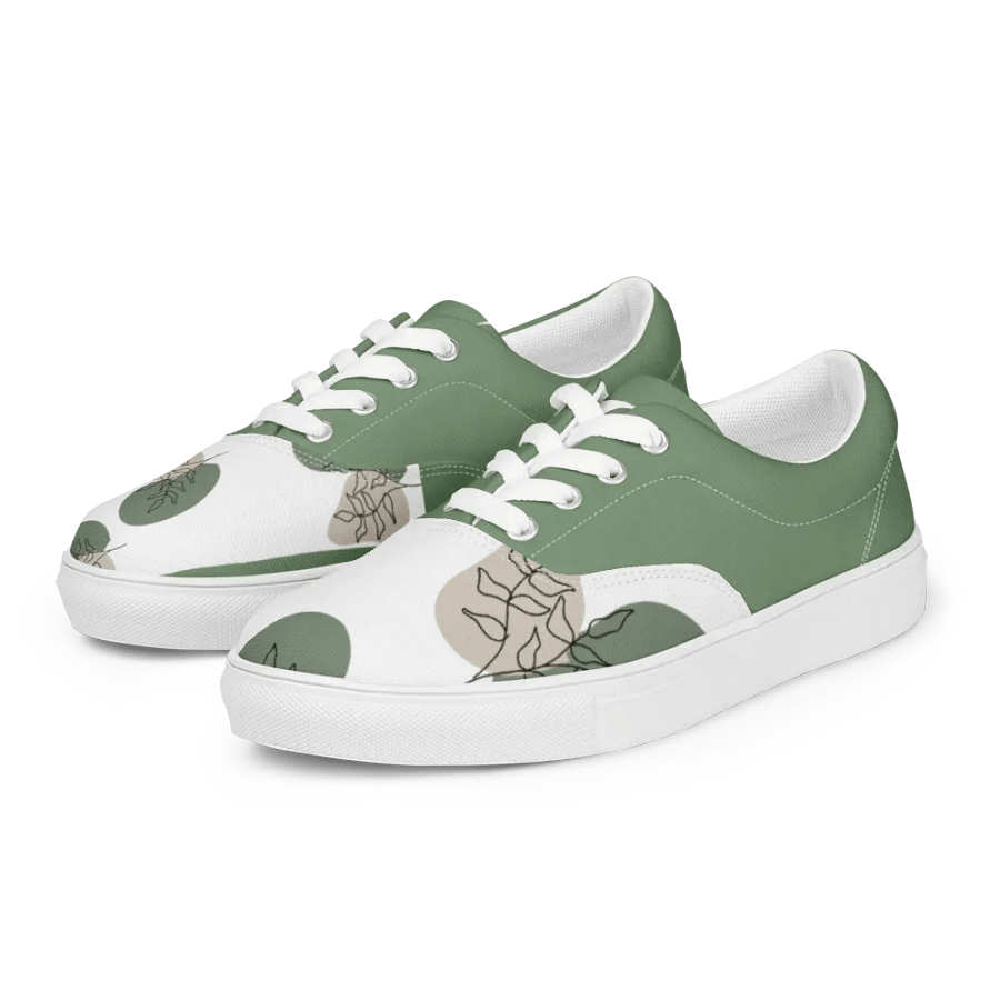 Verdant Vibe Lace-Up Canvas Shoes product image (4)