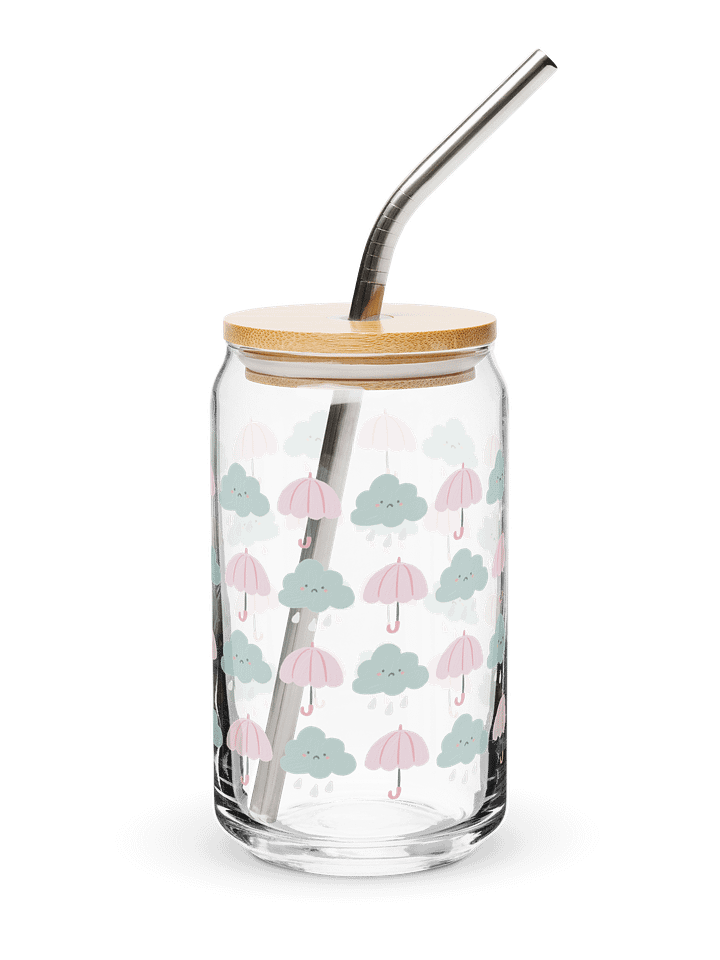 Rainy Day in Pink Glass Tumbler product image (5)