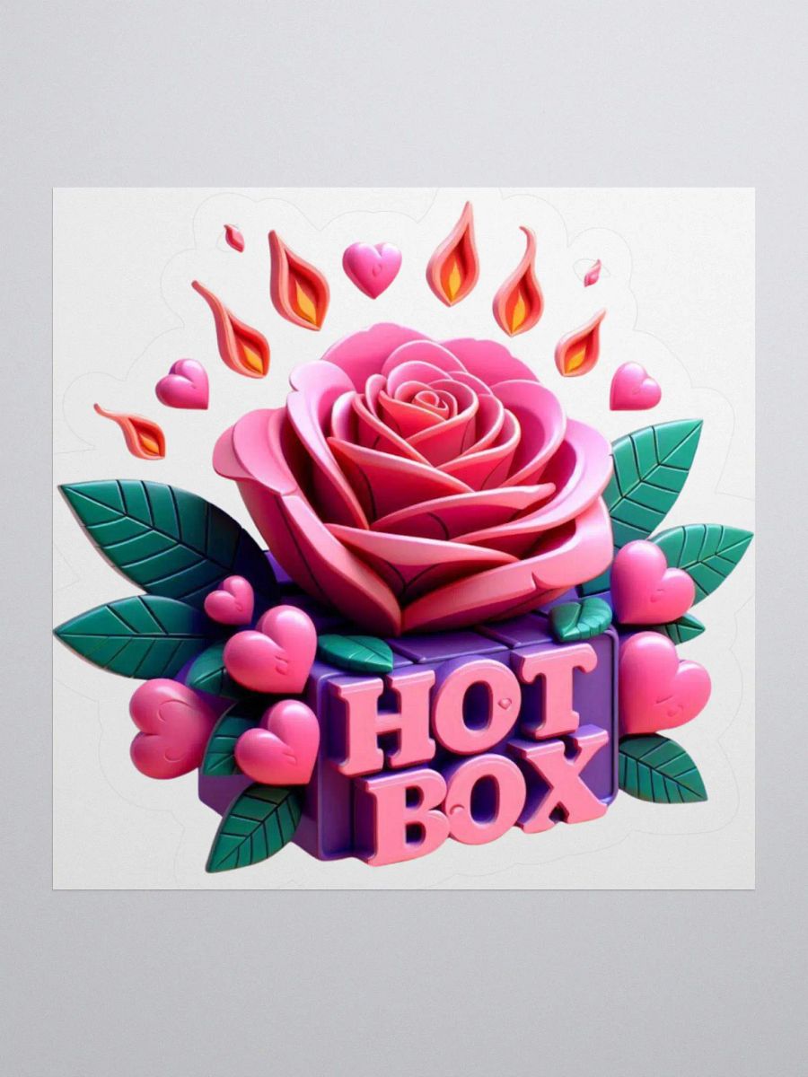 HOT BOX FAM ROSE EMOJI HOT BOX LOGO STICKER product image (3)