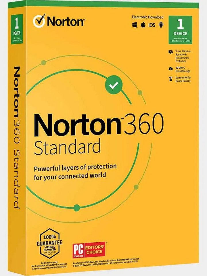 Norton 360 Standard (1 Device, 1 Year + 10 GB Cloud Backup) product image (1)