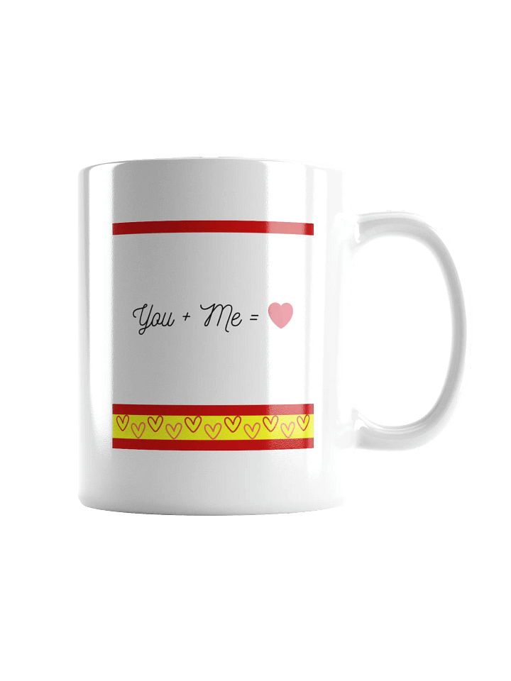 You Plus Me Equals Love Heart Mug product image (1)