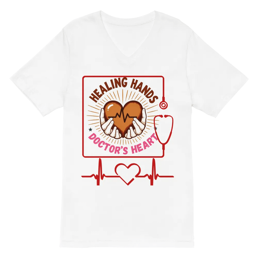 Healing Hands Doctor's Heart V-Neck Tee product image (6)