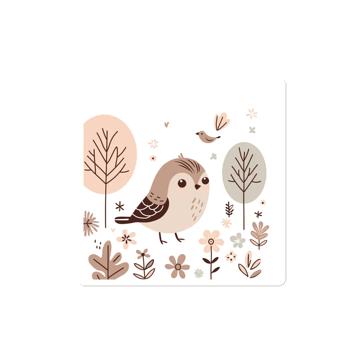 Whimsical Bird Die-Cut Magnets product image (2)