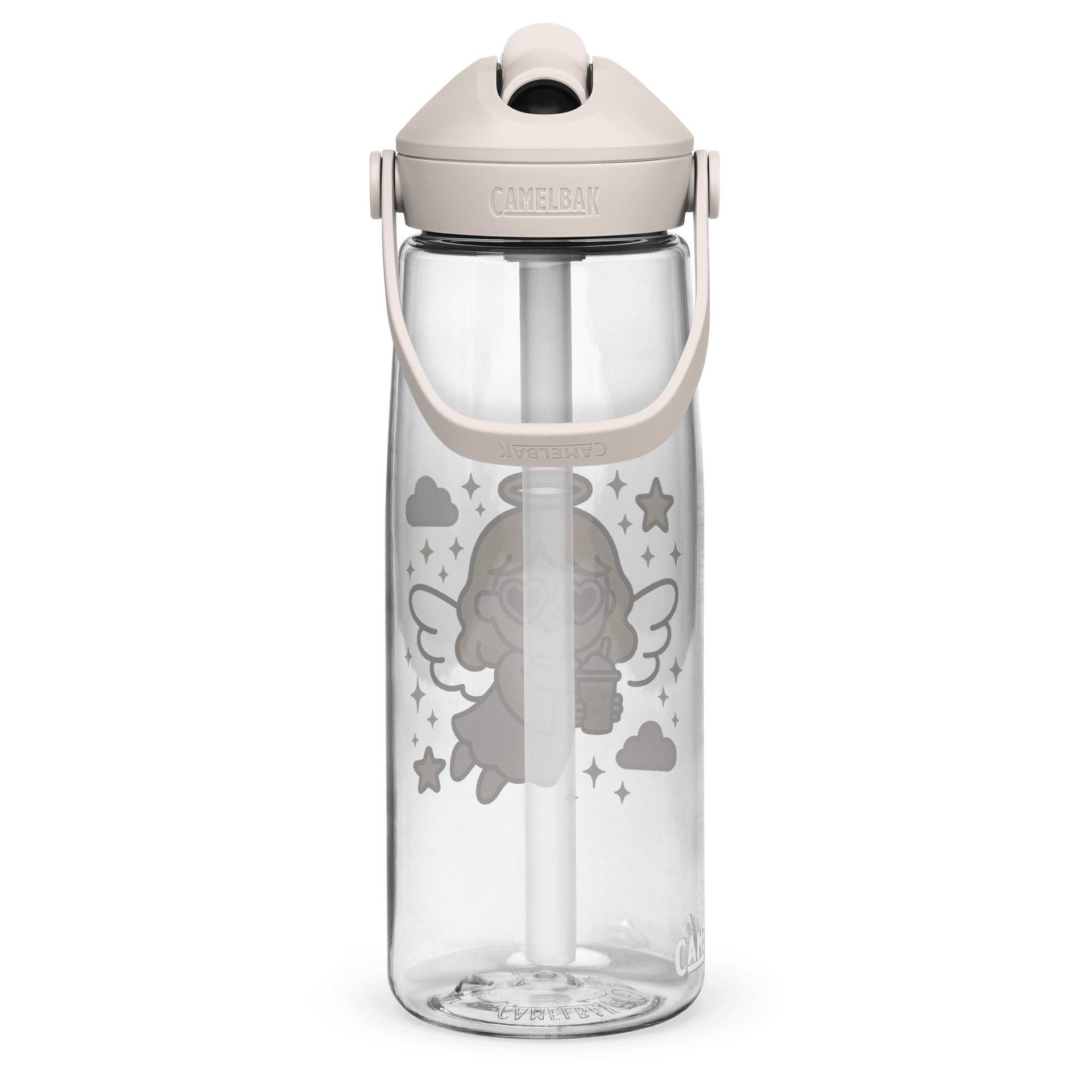Heavenly Hydration Flip Straw Water Bottle White product image (4)