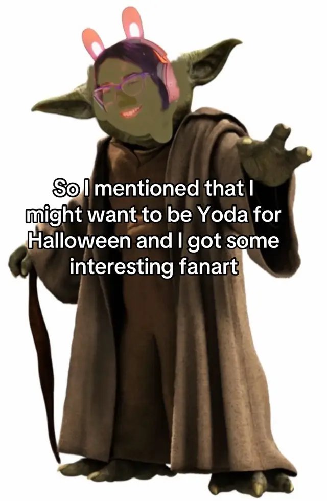 Shoutout to @ᰔaddyᰔ for reminding me why I love being a streamer #twitch #yoda #halloween #fanart #streamer 