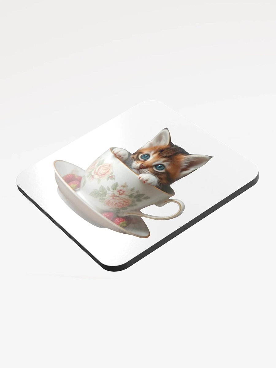 Kitten Teatime Cork Coaster product image (3)