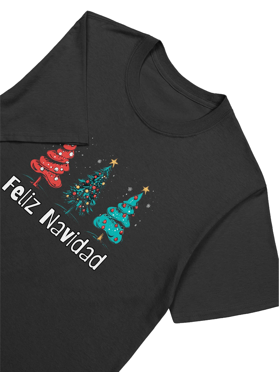 Feliz Navidad Colorful Christmas Trees Unisex T-Shirt product image (5)