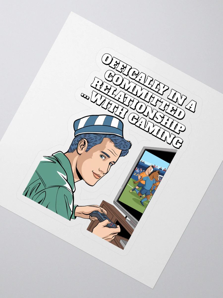 Offically In A Committed Relationship...With Gaming Funny Sticker product image (2)