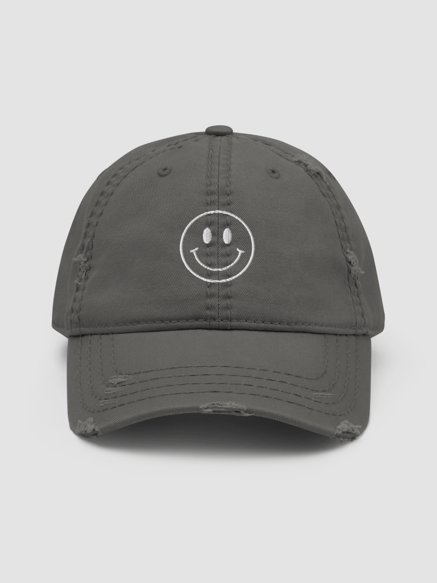 Smiley Distressed Dad Hat product image (1)