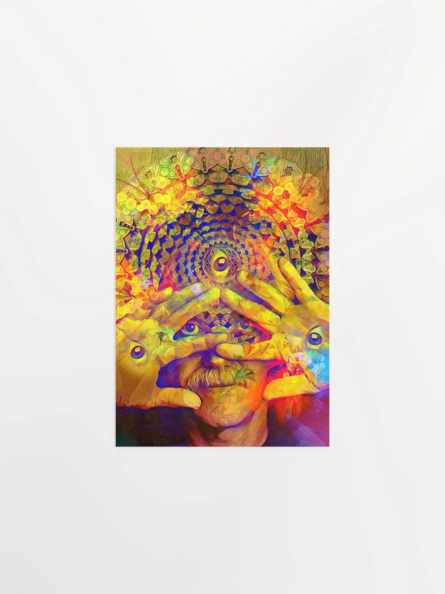 Psychedelic Visionary Portrait: Ram Dass and the Infinite Third Eye Mandala product image (2)