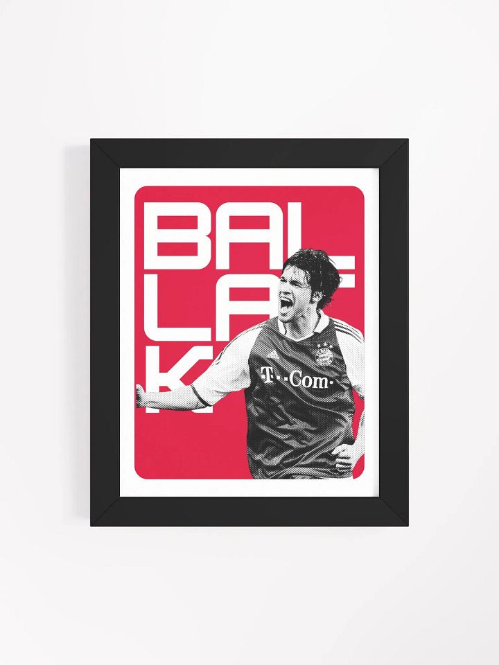 Michael Ballack BW Bayern Munich Name Art Framed Print product image (1)