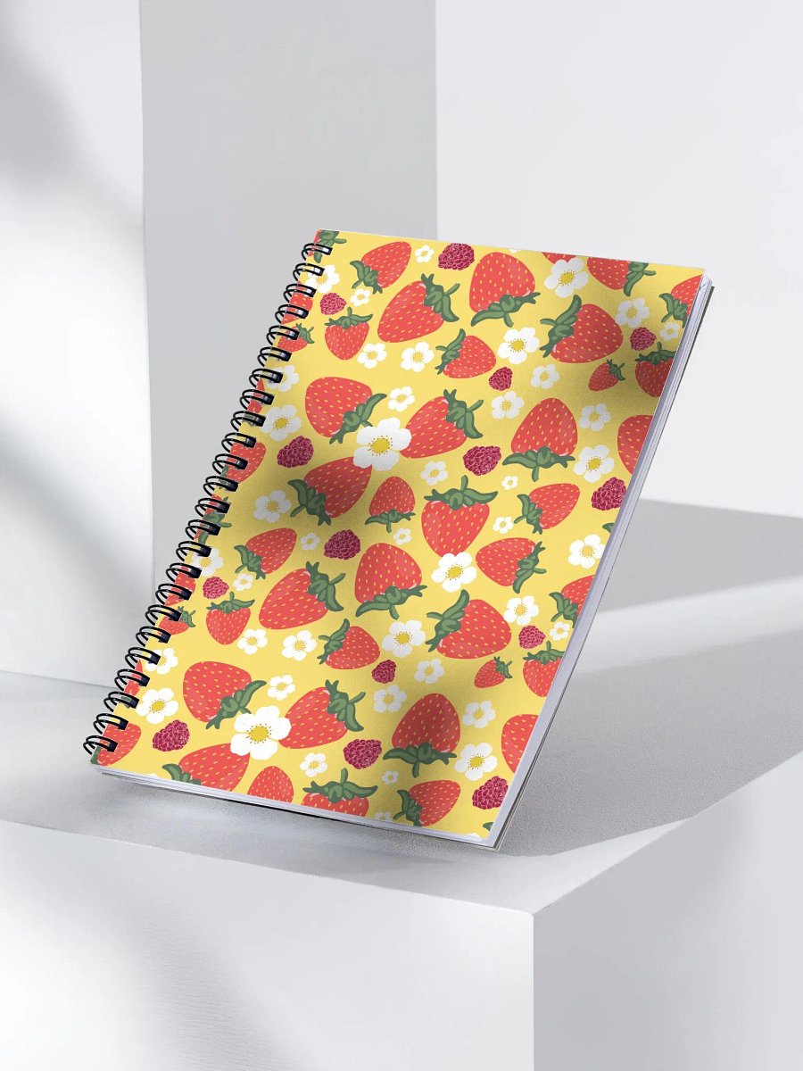 Strawberry Field and Blossom Spiral Notebook product image (3)