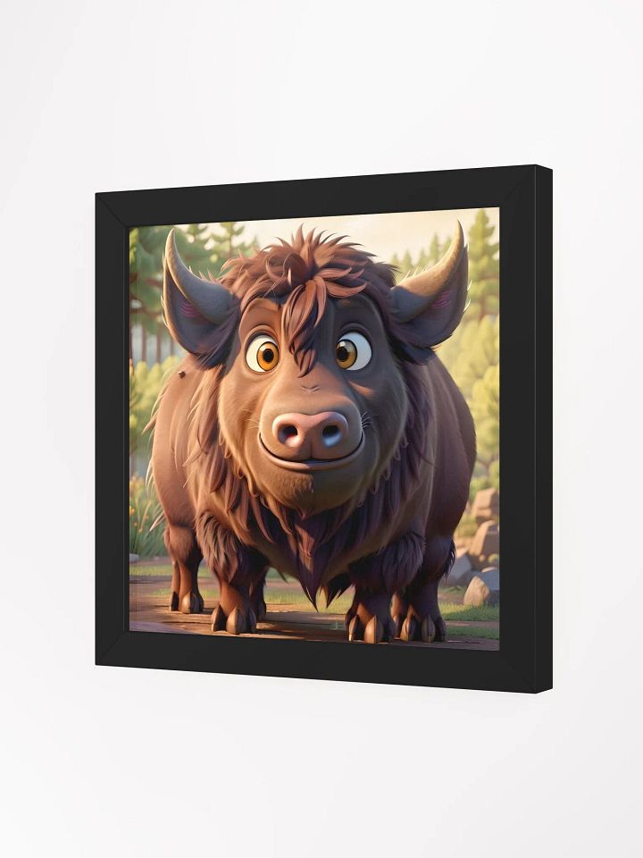 Endangered Species - Mexico - Bison Eco-Friendly Ayous Wood Framed Poster product image (2)