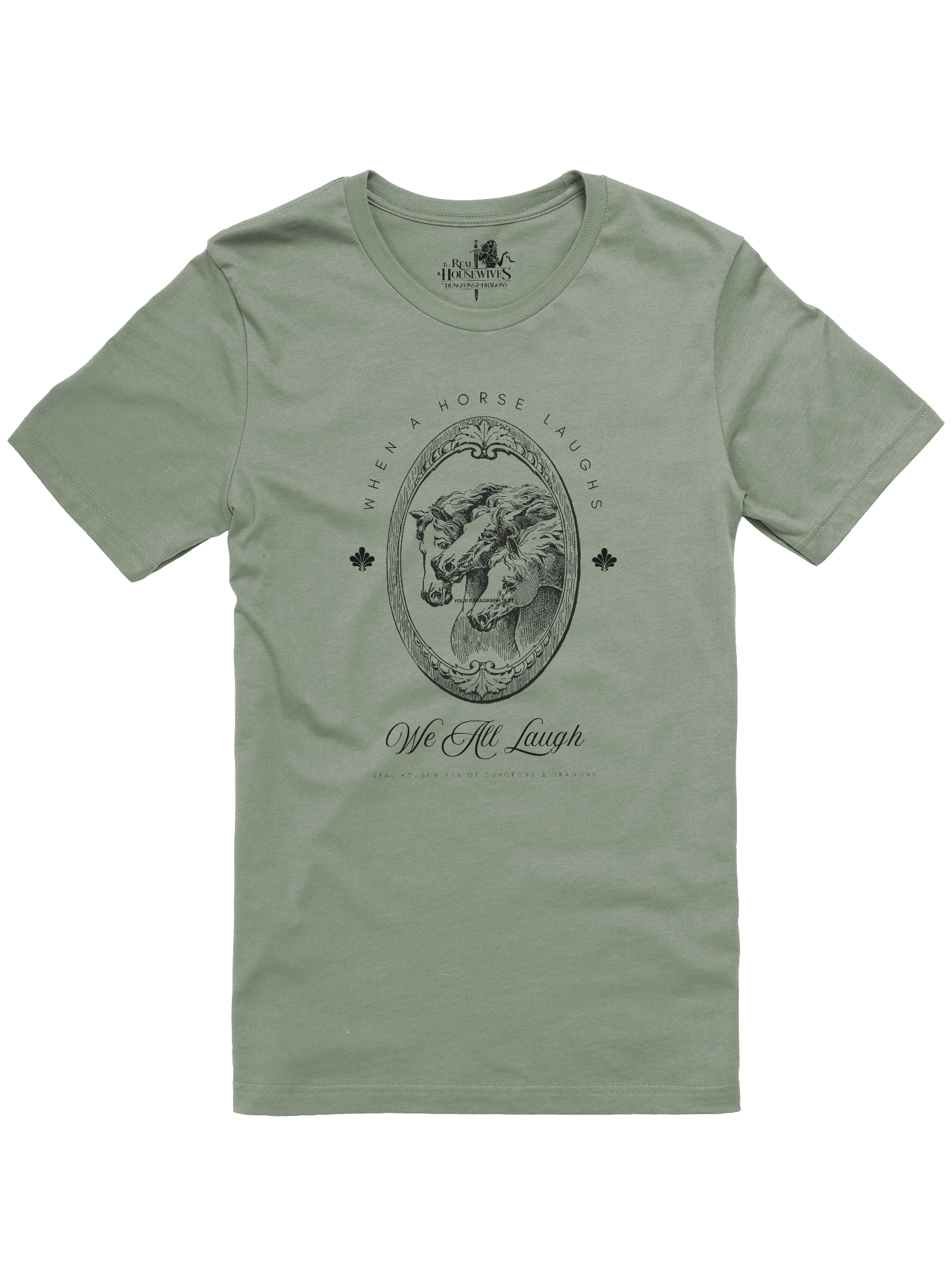 When A Horse Laughs Tee - Black product image (1)