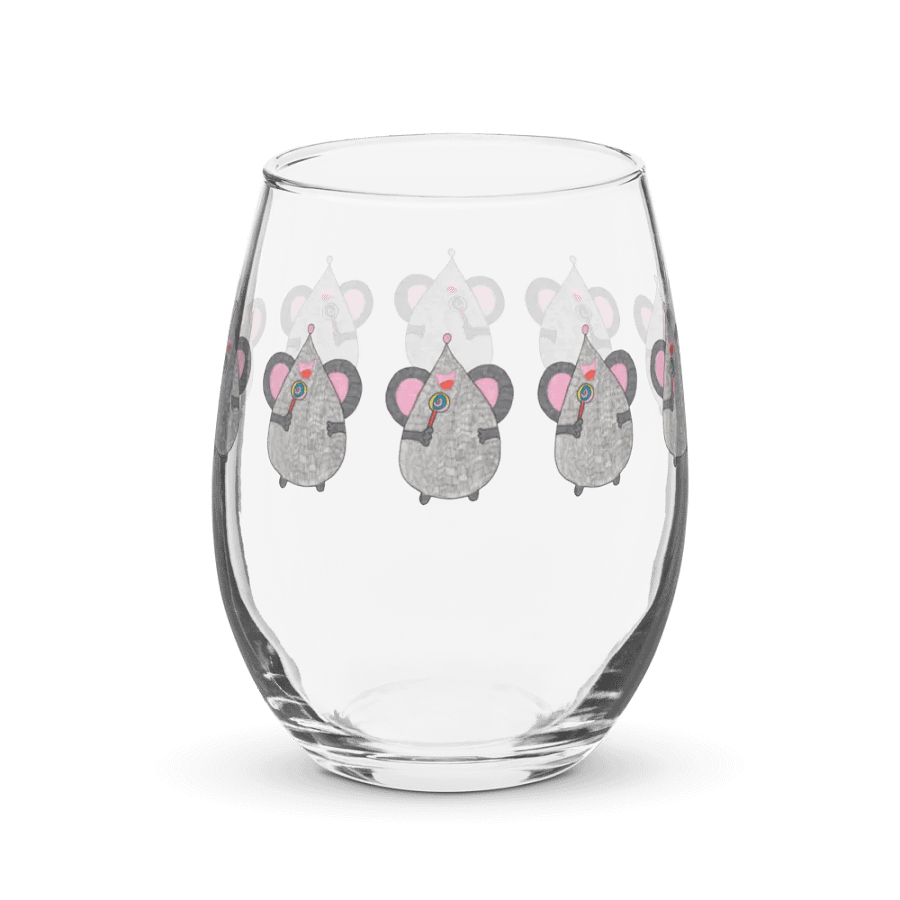 Lollipop mouse Stemless Wine Glass product image (3)
