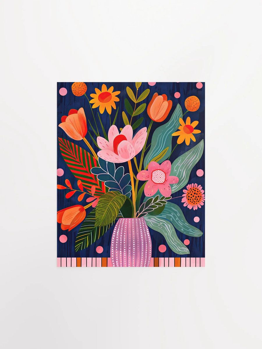 Colorful Flower Bouquet Maximalist Floral Art Print product image (11)