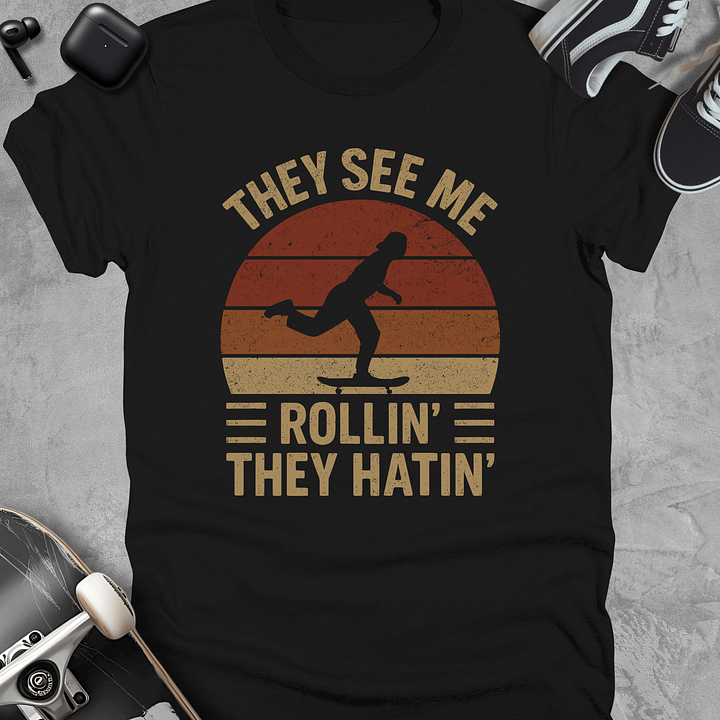 They see me rolling, Funny skate t-shirt, Unisex product image (1)