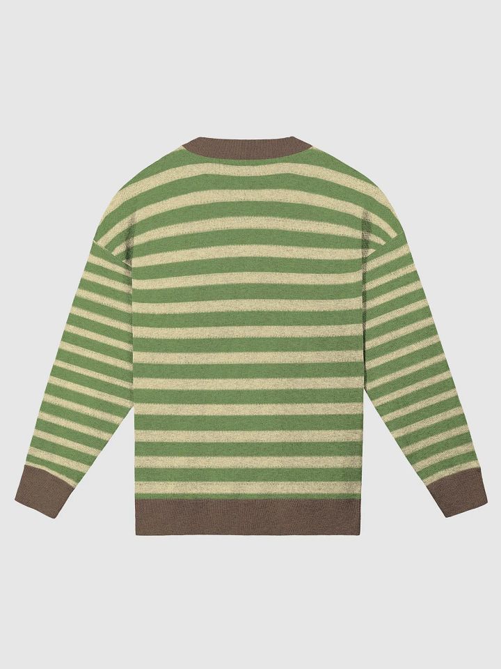 Moss Green and Light Yellow Stripes Toffee Brown Sweater product image (10)