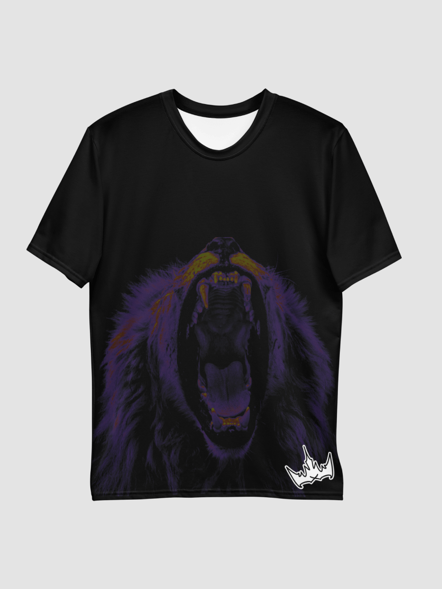 “FIRE” & CROWN™ logo print—short-sleeve crew men’s (black-on-black) · Exclusive, limited all-black variant product image (3)