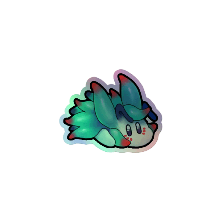 "Cutie Keys" Holographic Sticker - Nudibranch Leaf Sheep Sea Slug product image (1)
