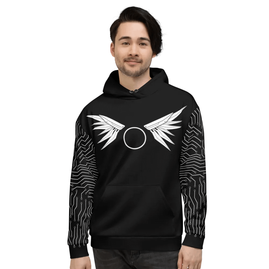 Mecha Warrior Hoodie - Black/White product image (3)