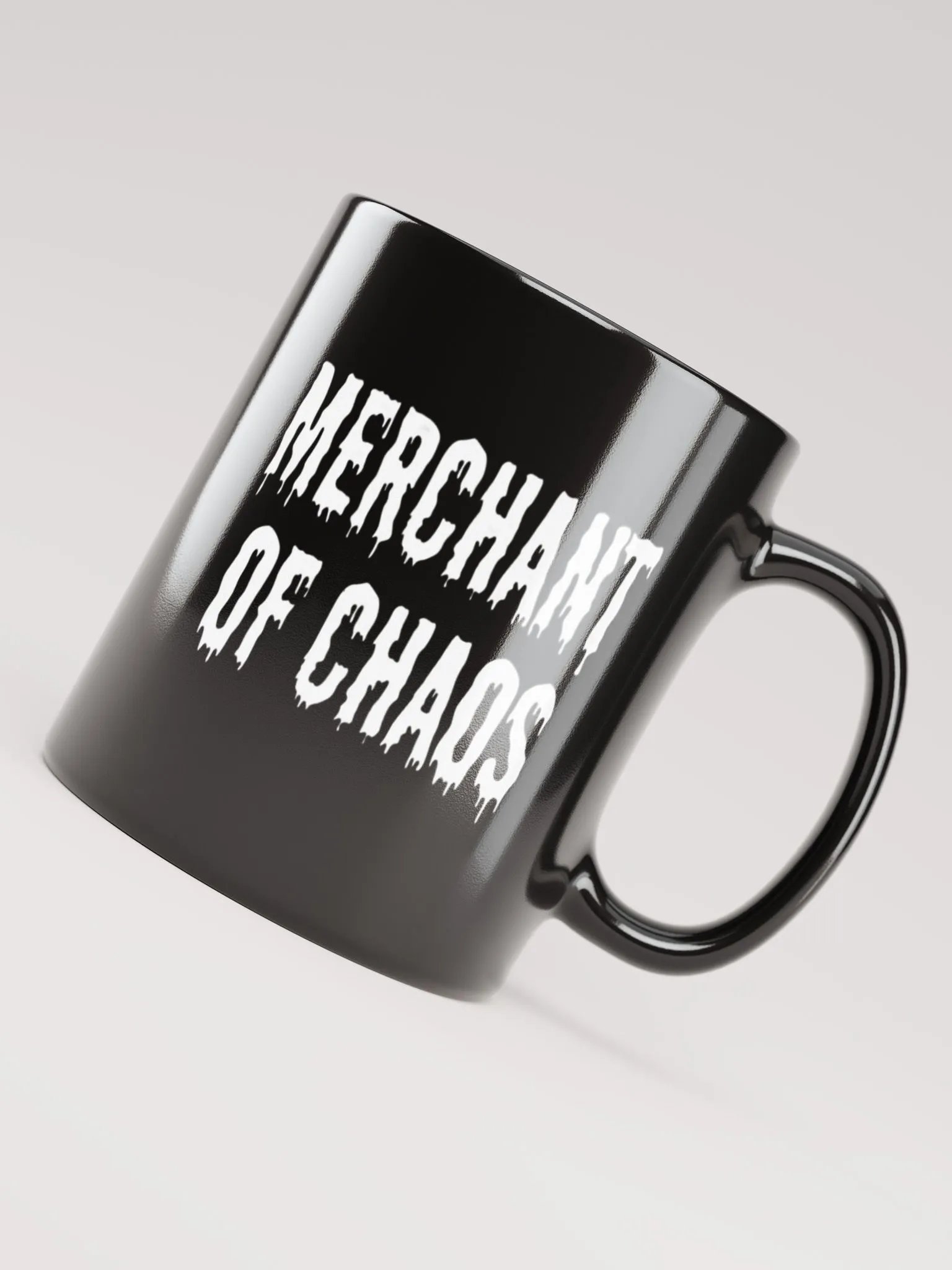 Merchant of Chaos Mug - Black, white lettering product image (3)